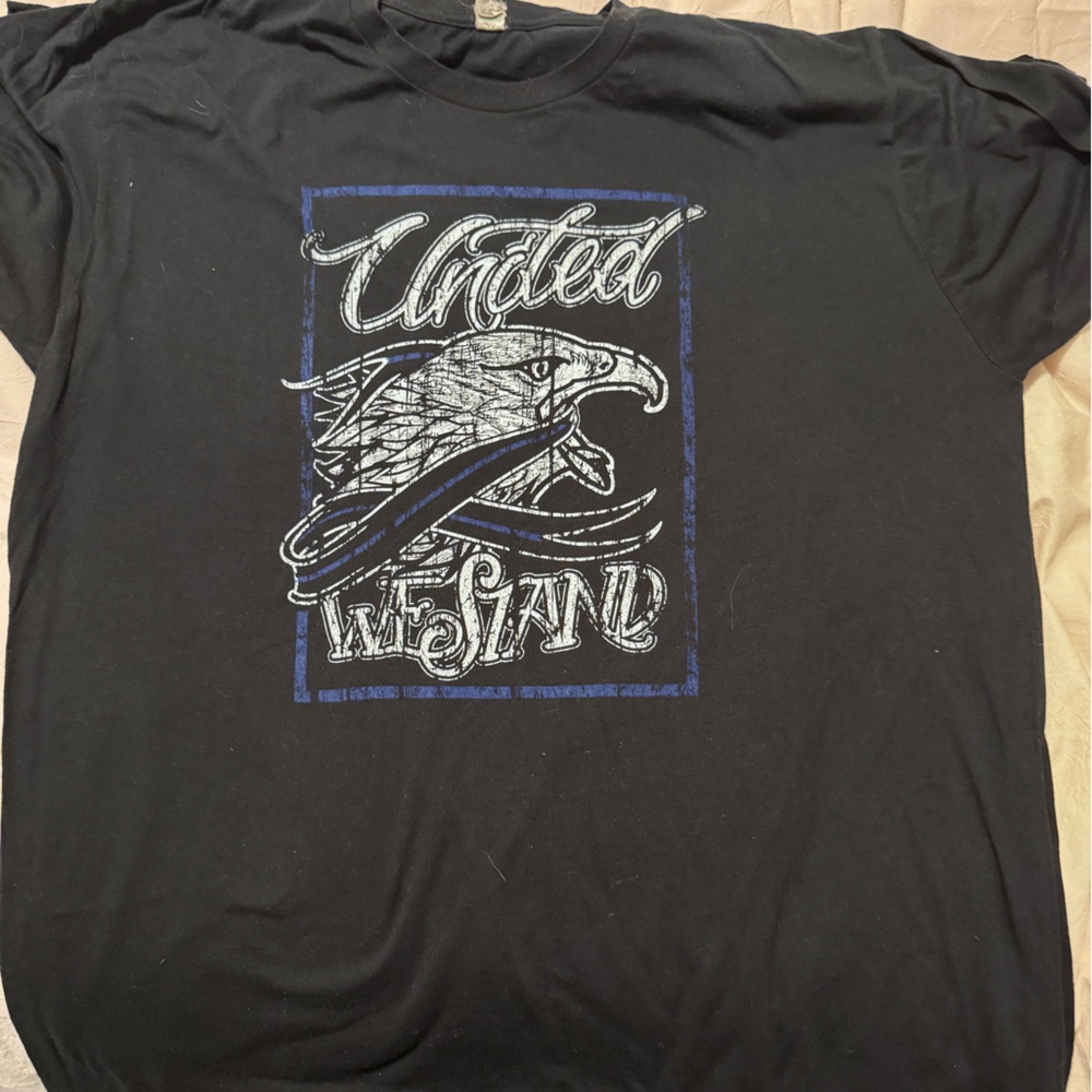 Next Level Apparel Black Graphic Tee with Eagle Design